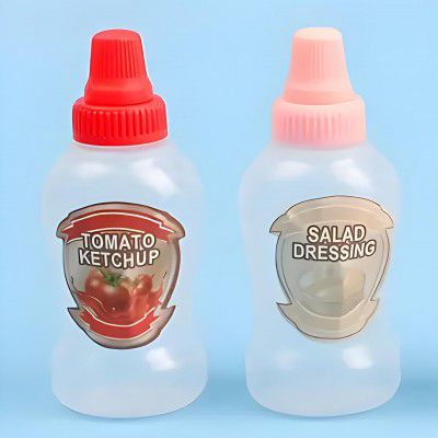 MaruHub 2pcs Mini Ketchup Bottles, 40ml 