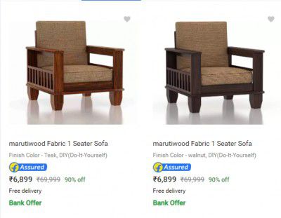 Marutiwood Sofas & Sectionals upto 90% off