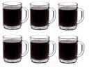 Marve Coffee Mug Clear Glass Coffee ( Pack of 6, 280 ml )...