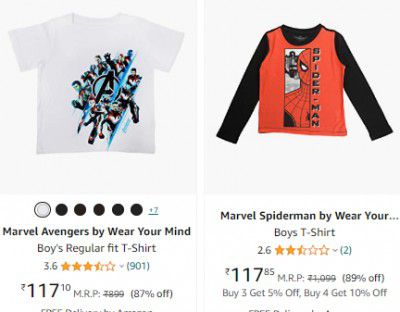 Marvel Avengers by Wear Your Mind Kids Clothing Upto 87% Off