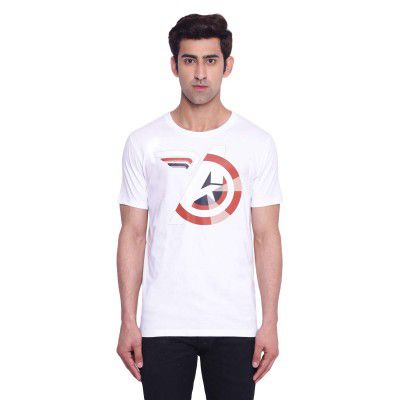 Marvel Avengers by Wear Your Mind Men's Regular Round Neck Short Sleeves Knitted T-Shirt