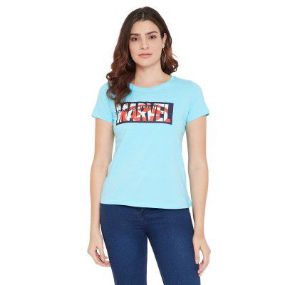 Marvel Avengers by Wear Your Mind Women Round Neck Short Sleeves T-Shirt