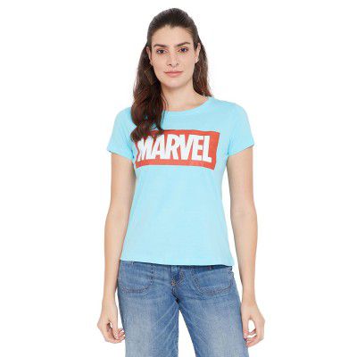 Marvel Avengers by Wear Your Mind Women Round Neck Short Sleeves T-Shirt