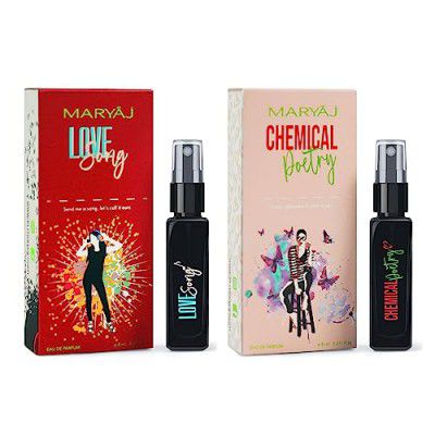 Maryaj Love Song EDP and Chemical Poetry EDP 8ML Long Lasting Scent Spray Gift For Women