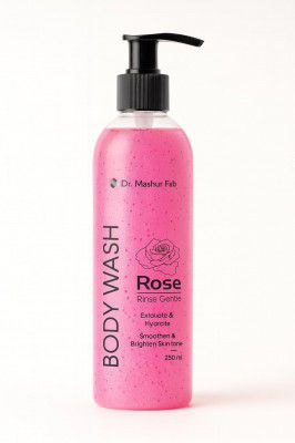 MASHUR FAB Body Wash – Exfoliating & Hydrating Formula | Brightens Skin Tone | 250ml Multiple Fragrance