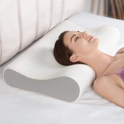 MASHUR FAB Memory Foam Pillow, Orthopedic Refill Pillow Neck Pain Cervical Cleaning Dusters Vanilla Memory Foam Pillow