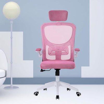 MASHUR FAB Office Chairs for Work from Home, Ergonomic Chair, High Back Office Chair, 2D Adjustable Lumbar Support, Single & Tilt Lock, Nylon Base