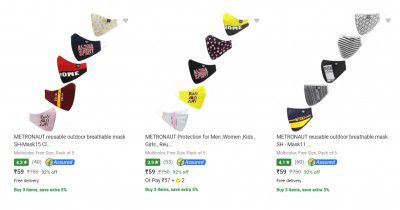 Masks up to 93% off
