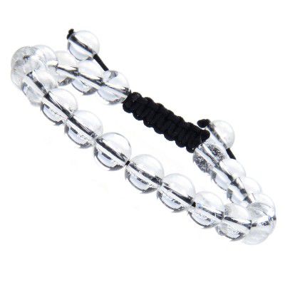 Massive Beads Natural Healing Power Gemstone Crystal Beads Unisex Adjustable Macrame Bracelets 8mm