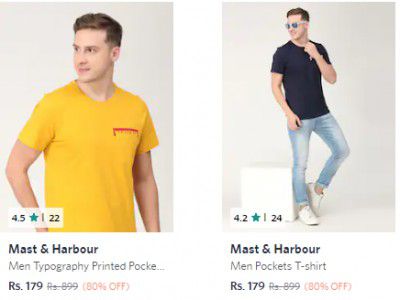 Mast And Harbour Starts ₹159 | Upto 80% Off