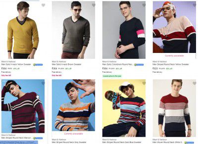 Mast Harbour Mens Sweaters Starts ₹336