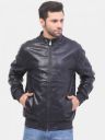 Mast & Harbour Navy Blue Mock Collar Long Sleeves Bomber Jacket...