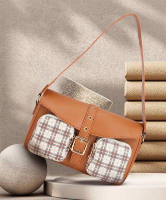 Mast & Harbour  Women Tan Shoulder Bag