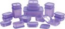 MASTER COOK 17 Pieces - 200 ml, 330 ml, 1630 ml, 150 ml, 500 ml, 700 ml Polypropylene Fridge Container (Pack of 17, Violet)...