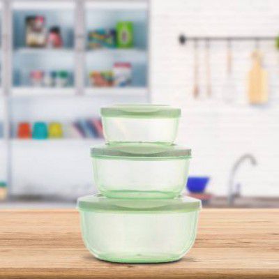 MASTER COOK Malta Set - 1000 ml, 290 ml, 580 ml Polypropylene Grocery Container (Pack of 3, Green)