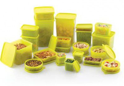 MASTER COOK PP 21 PC COMBO PACKS - 10750 ml Polypropylene Fridge Container (Pack of 21, Green)
