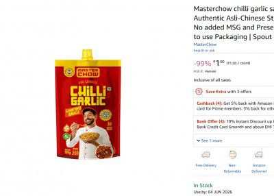 Masterchow chilli garlic sauce | Authentic Asli-Chinese Stir fry Sauce ...