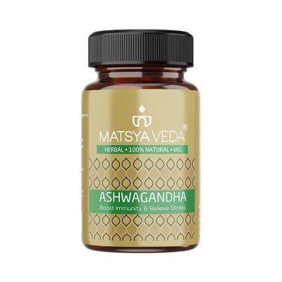 Matsyaveda Ashwagandha Capsules | Supports Immunity, Stress Management & Daily Energy 