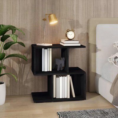 MATTERHORN Engineered Wood Bedside Table with Shelves – Modern End Table for Bedroom 