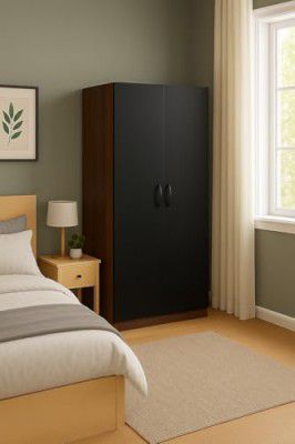 MATTERHORN LuxeStore 2-Door Wardrobe – Beige & Grey | 1830mm (H) X 750mm (W) X 460mm (D) | Durable Build | Free Installation