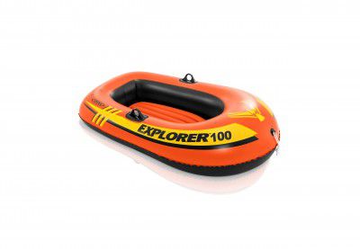 Maujaa Plastic Intex Explorer 100 Boat, Orange