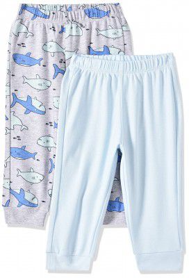 Max Baby-Boy's Regular Cotton Baby Printed Elasticated Lounge Bottom - Pack of 2