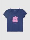 MAX  Baby Girls Graphic Print Pure Cotton T Shirt  (Blue, Pack of 1)...