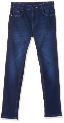Max Boys Stonewashed Full-Length Slim Fit Jeans