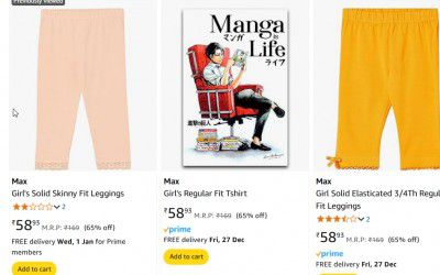 Amazon : Up to 73% Off - Max Girls Clothing
