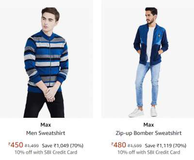 Max Men Sweatshirt Upto 70% Off