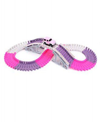 Max Trax City Girls Track Set with Motorised Car, Multi Color (100 Pieces)