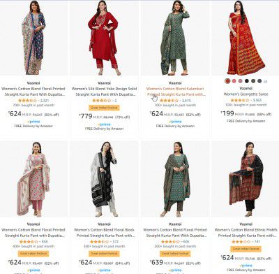 Vaamsi Kurta Set Upto 85% Off | Starts ₹299