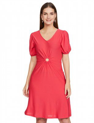 Max Women Cut-Out Waist A-Line Knee Length Dress