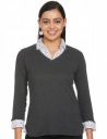 Max Women Regular Fit Printed Layered Knit Top...
