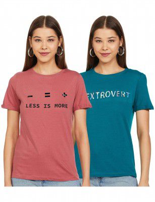 Max Women Slogan Printed Regular Fit T-Shirt