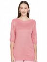 Max Women Solid Round Neck Casual Regular Fit Top...