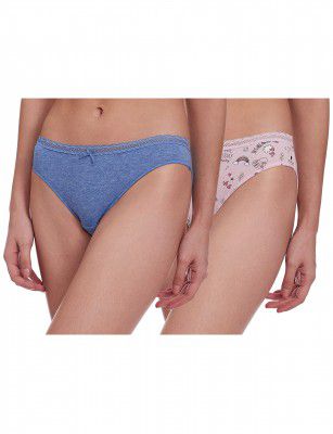 Max Womens Printed Hipster Panties- Pack of 2