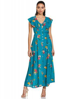 Max Womens Rayon Pleated Midi Dress