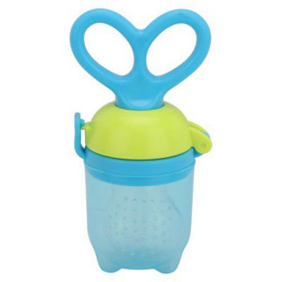 Maxbell Silicone Baby Teething Baby Food Fruit Key Shape Pacifier Feeder (Blue)