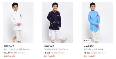 Maxence Kid's Kurta Set at 90% off