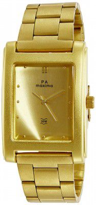 Maxima Analog Gold Dial Mens Watch-43234CMGY