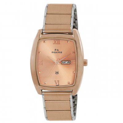 Maxima Analog Rose Gold Dial Men's Watch