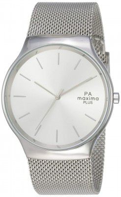 Maxima Analog Silver Dial Mens Watch - 52281CAGI