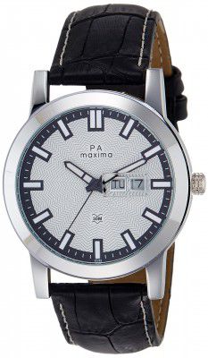 Maxima Analog White Dial Mens Watch-24909LMGI