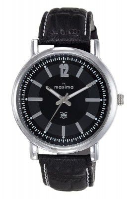 Maxima Attivo Analog Black Dial Mens Watch-24231LMGI