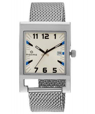 Maxima Attivo Analog Silver Dial Mens Watch-27793CMGI