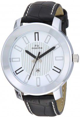 Maxima Attivo Analog White Dial Mens Watch - 35541LMGI