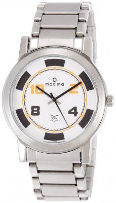 Maxima Attivo Analog White Dial Mens Watch - 20987CMGI