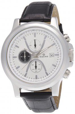 Maxima Attivo Chronograph Silver Dial Men -27713LMGI