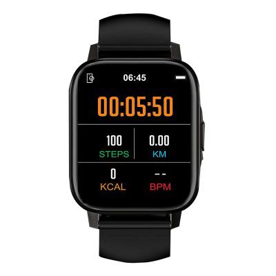 maxima Max Pro X5 Smartwatch with Activity Tracker (43mm Color IPS Display, IP68 Water Resistant, Black Strap)